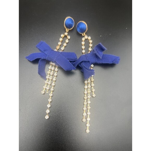SUGARFIX Ribbon and Rhinestone Earrings - Picture 7 of 8